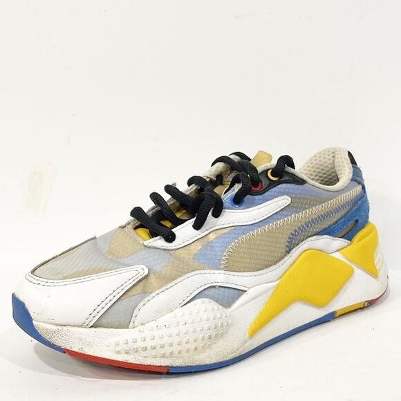 Puma RS-X3 Sonic The Hedgehog Yellow‎ White Blue Kids Sneakers Sz 6.5C - Picture 1 of 12